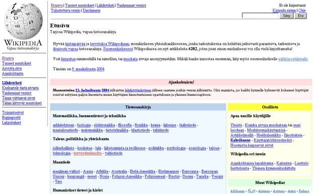 Wikipedia:Aikajana – Wikipedia