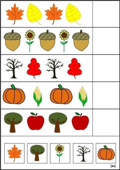 Sonbahar örüntü | Autumn activities for kids, Fall preschool activities, Autumn activities