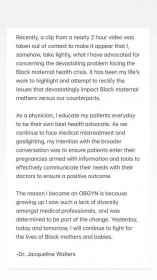 Dr. Jackie's statement.