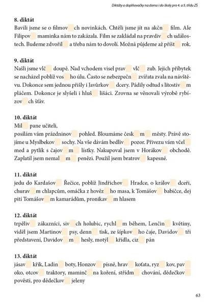 Diktáty a doplňovačky na doma i do školy pro 4. a 5. třídu ZŠ - Lucie Filsaková - UčebniceMapy.cz