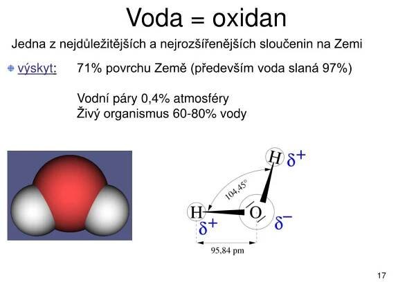 PPT - ANORGANICKÁ CHEMIE Vodík, kyslík, peroxid vodíku a voda PowerPoint Presentation - ID:5806039