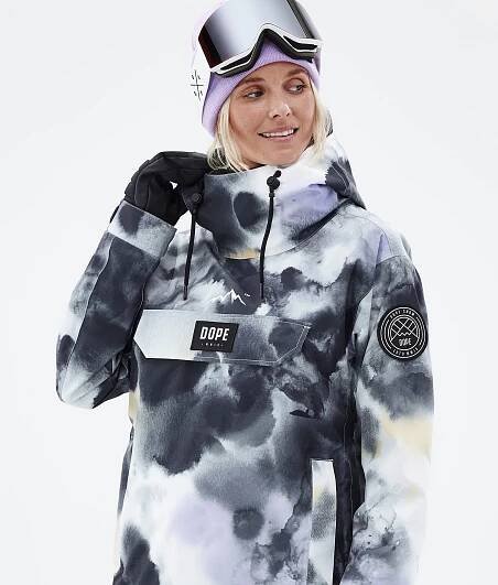 Blizzard W 2022 Snowboardjakke Dame Tiedye Black Purple, Billede 2 af 9