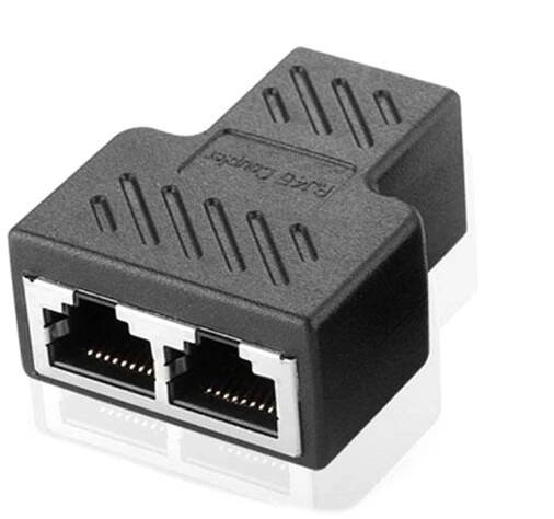 RJ45 Ethernet LAN síťový rozbočovač Y dvojitý adaptér 3portový spojovací konektor
