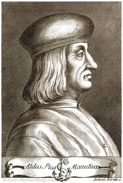 History of Printing Aldo Manuzio in Venice Italy