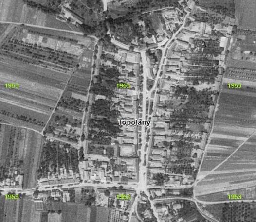 Letecká mapa 1953