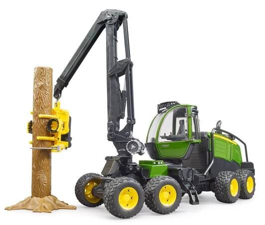 Harvestor John Deere 1270G s kládou - Bruder 2135