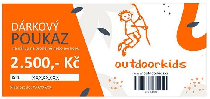 Dárkový poukaz v elektronické podobě | Outdoorkids.cz 