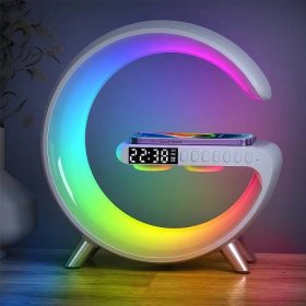 Powerton G-Light INSPIRE bílá / Chytré světlo / bezdrátová nabíječka / budík / RGB