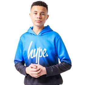 Hype | Blue Fade Kids Pullover Hoodie | Blue/Black | SportsDirect.com
