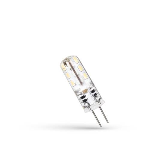 LED G4 válec 12V 1,5W SILIKON teplá bílá 2700 - 3300K (žluté světlo)