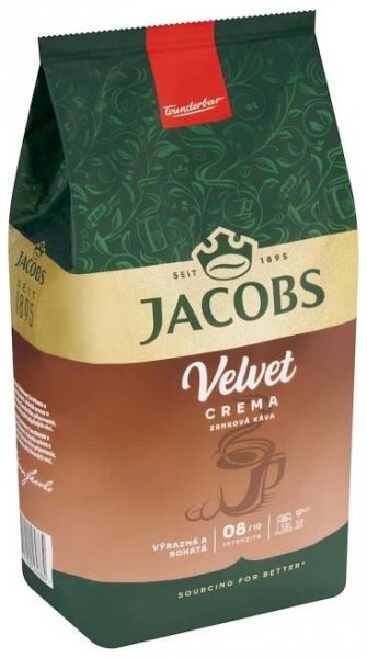 Jacobs Velvet Crema zrnková káva 1000g