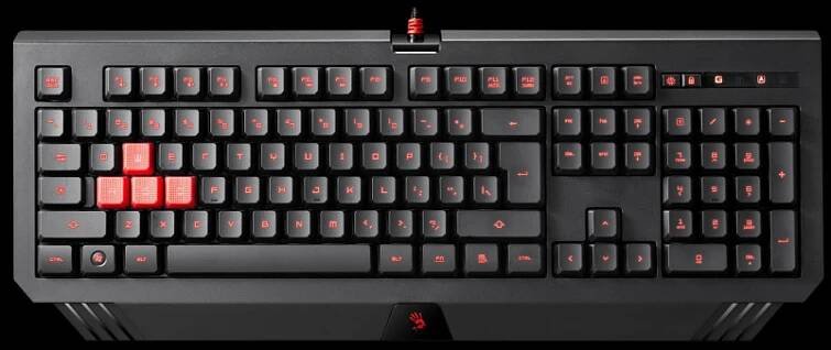 herní klávesnice A4tech Bloody B120 (podsvícená, CZ klávesy) PC