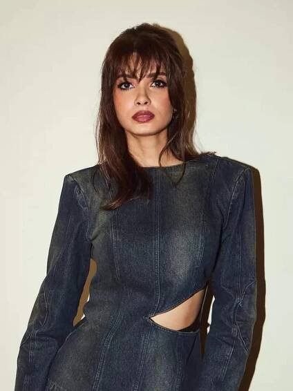 Diana Penty redefines edgy chic in a denim power look