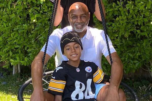 Rodney Van Johnson with son Joshua Whitley.
