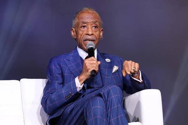Al Sharpton speaking at the 2025 ESSENCE Festival of Culture.