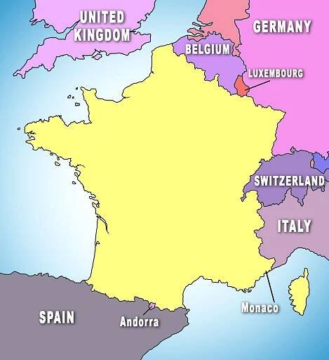 France map outline vector