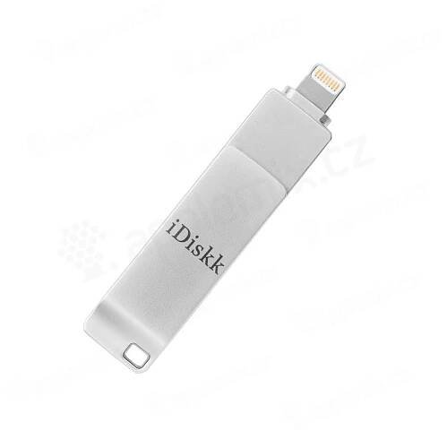 Flash disk 32 GB 2v1 IDISKK pro Apple iPhone / MacBook a další - Lightning / USB - stříbrný (3)