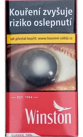 Kartonové balení cigarety s filtrem tvrdá krabička Winston Classic 100s kolek R 156 Kč 10x20 ks