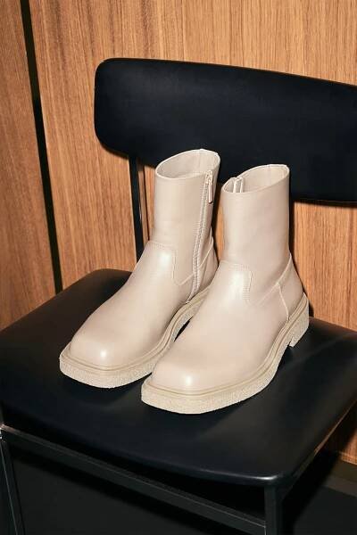 Stiefel - Beige/Schwarz
