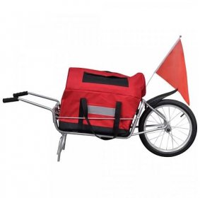 Nákladní vozík za kolo jednostopý s úložným vakem
