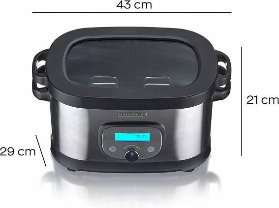 Pomalý hrnec HEINRICH'S HSG 8411 8,5 l černý 520 W Kód výrobce 660576