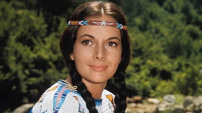 Karin Dorová jako Ribanna ve filmu Vinnetou - Rudý gentleman z roku 1964