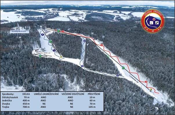 Ski areál Aš - informace a mapa