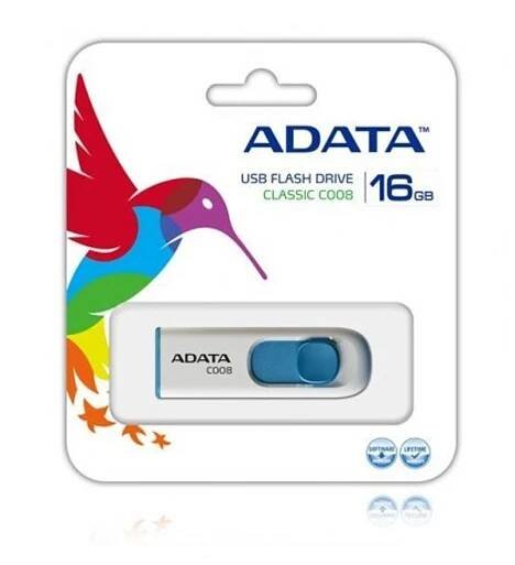 ADATA C008 USB Flash Drive 32GB USB 2.0 bílo-modrý