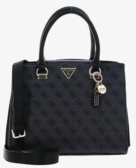 Guess NOELLE GIRLFRIEND SATCHEL - Kabelka - coal logo/tmavě šedá - Zalando.cz