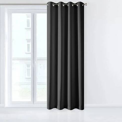 Elegantní závěsy v černé barvě 140 x 250 cm
