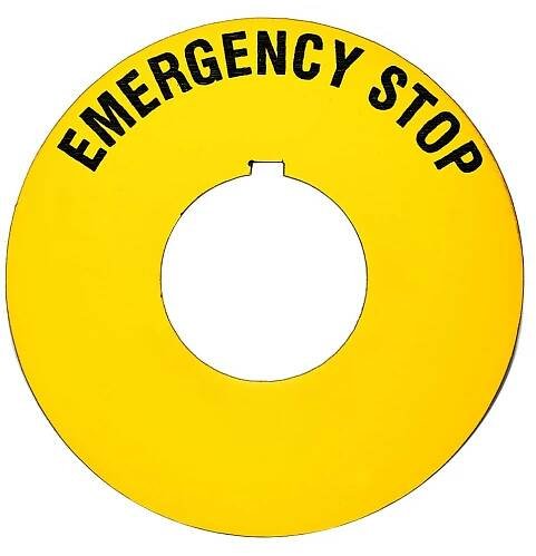 Circular Emergency Stop Machine Safety Tag