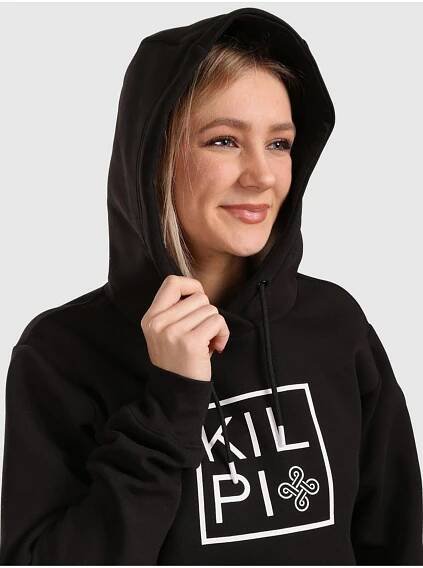 Kilpi Dámská bavlněná mikina s kapucí Kilpi NIKY-W Černá