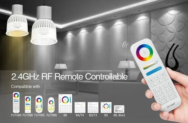 Mi-Light MiBoxer RF LED žárovka RGB+CCT 6W GU10 | LED Solution.cz