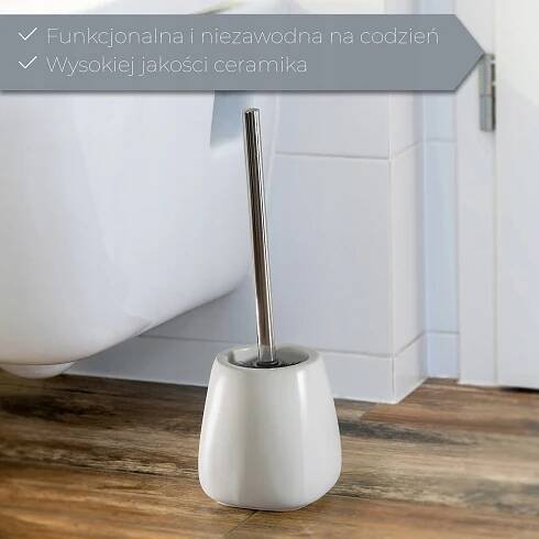 WC KARTÁČ BÍLÝ TOALETNÍ DO KOUPELNY, KERAMICKÝ, VOLNĚ STOJÍCÍ Kód výrobce K1776