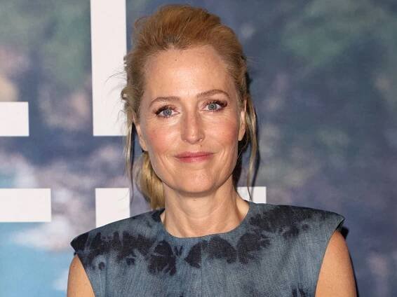 Gillian Anderson channels Hollywood glamour in this royal-approved designer, her dress is the perfect look for smart...