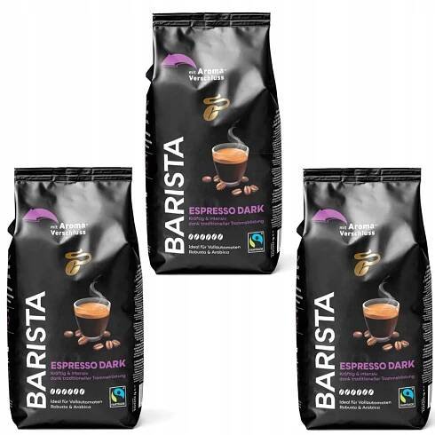 Tchibo Káva Zrnková Barista Espresso DARK 1kg x3