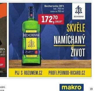 Makro Becherovka nabídka