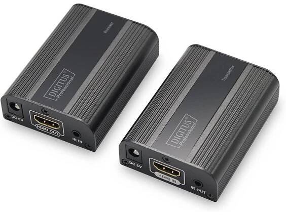 Mini HDMI prodlužovací kabel/extender do 50 m po kroucení Cat.6/7, 1080p 60 Hz, EAN (GTIN) 4016032435006