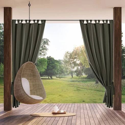 ZAHRADNÍ VODĚODOLNÝ ZÁVĚS NA POUTKÁCH GARDEN 155X240 CM GRAFITOVÁ jen za 571 Kč