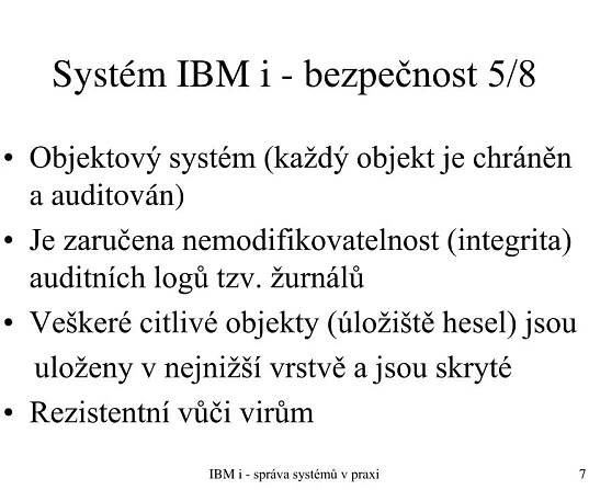PPT - SystÃ©m â€žIBM iâ€œ a sprÃ¡va systÃ©mÅ¯ v praxi PowerPoint Presentation - ID:3966177