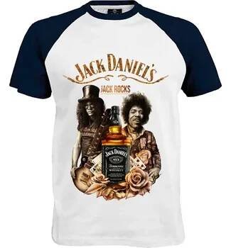 Tričko Jack Daniel's | Slash & Jimi Druh: Pánské, Barva: Navy | Bílá, Velikost: XL