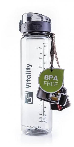 Láhev G21 na pití, 1000 ml, šedá | eberry.cz