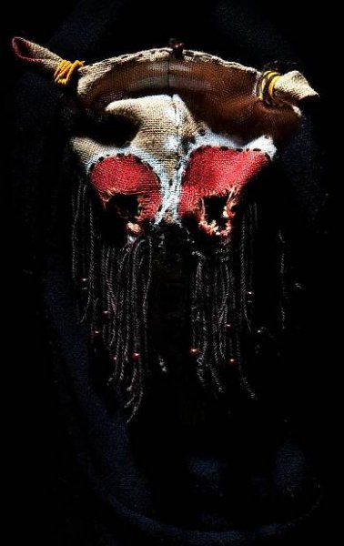 a jute mask monster voodoo santeria