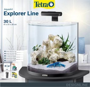 Kompletní akvarijní souprava Tetra AquaArt LED Explorer Line 30 l – Crayfish (raci): Tetra