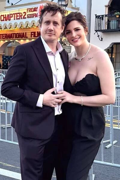 Allison Eckhart and Chad Lindberg pose for a photo together in February 2025.