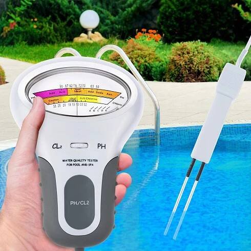 Digitální měřič kvality vody bazén lázně PH/CL2 tester chloru