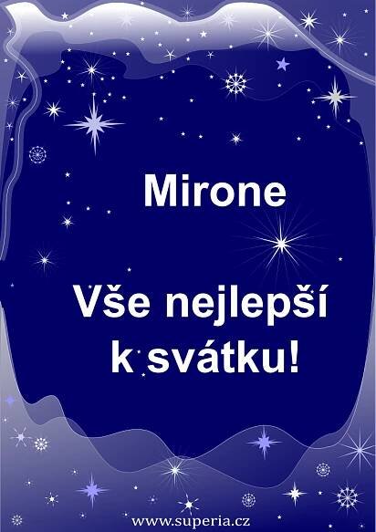 Miron - přání k jmeninám (svátku) texty sms