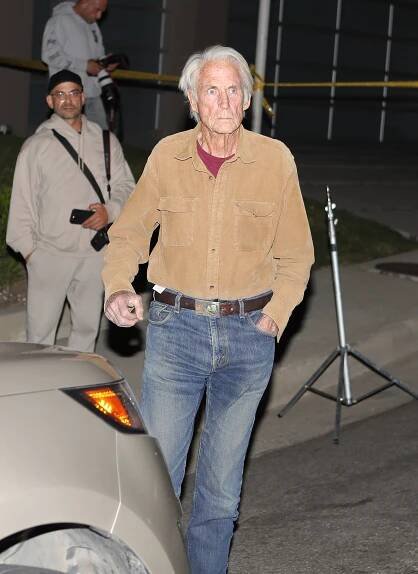 Matthew's dad John Bennett Perry was seen arriving at his son's home after hearing the tragic news