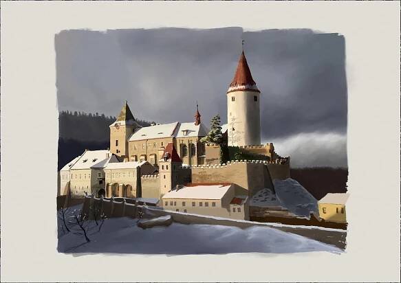 Jan POHL - autorský obraz - KŘIVOKLÁT V ZIMĚ - Umění