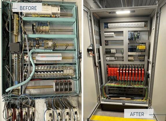Retrofit packaging line medical stockings: less product loss
